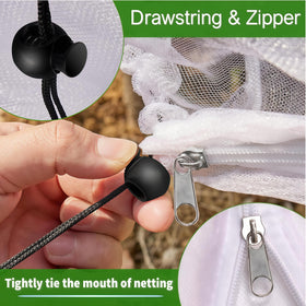 SATXTREM drawstring closure close-up shows secure wrap around plant trunks