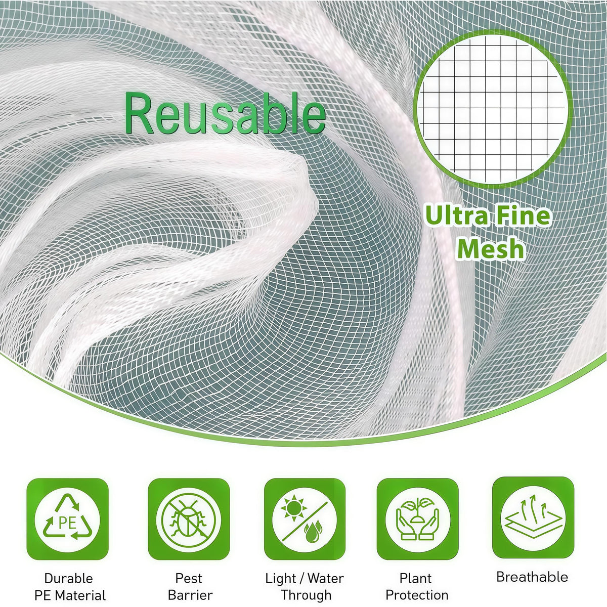 SATXTREM lightweight durable mesh folds for quick storage after harvest