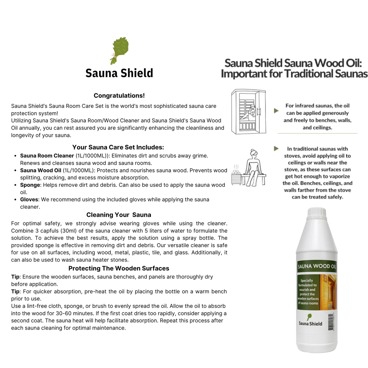 Sauna Shield packaging eco-friendly emphasis for toxin-free care.