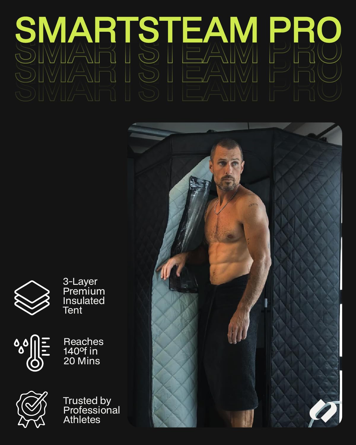 SAUNABOX SmartSteam Pro thermo shield cover seals heat for intense home steam sessions