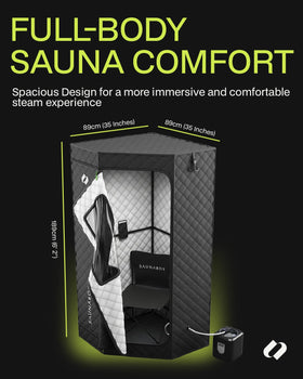 SAUNABOX SmartSteam Pro water chamber ready for quick steam generation