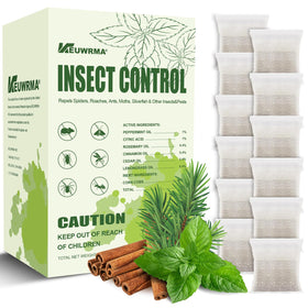 SAUPUSE spider repellent balls indoors showing natural peppermint scent and safe pest protection.