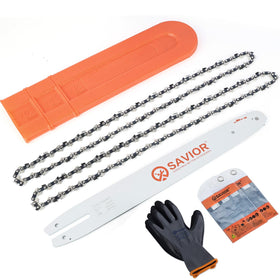 Savior 16-inch bar and R55 chain for Stihl MS170, ready for dependable yard work.