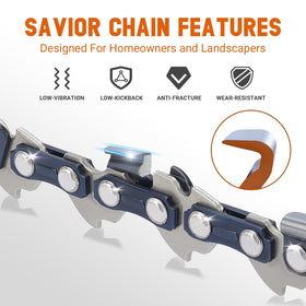Savior 50 drive links ensure consistent chain engagement.