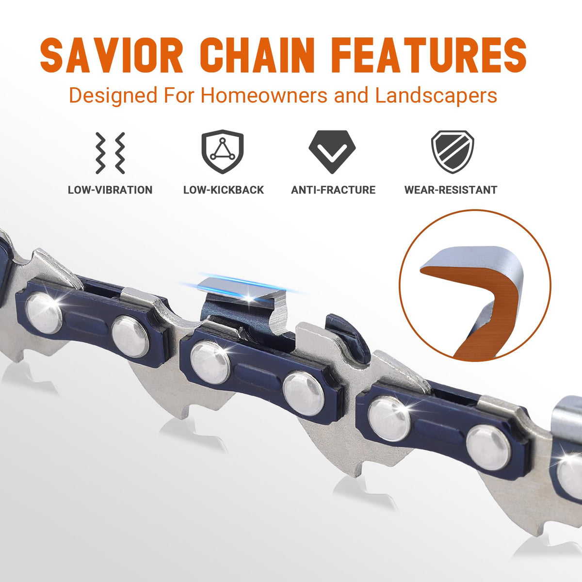 Savior bar and chain assembly kit for quick replacement