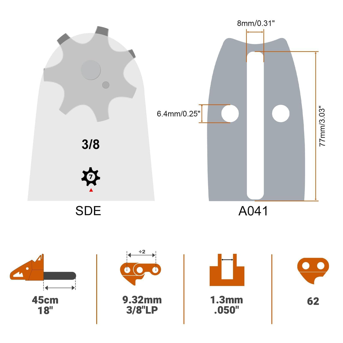 Close-up of Savior heat-treated rivets securing chain links for durability.