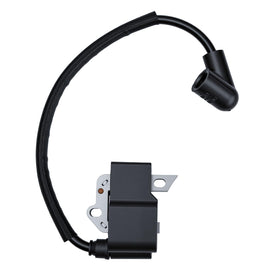 Savior ignition coil module for Husqvarna 124R in a workshop setup for quick swap