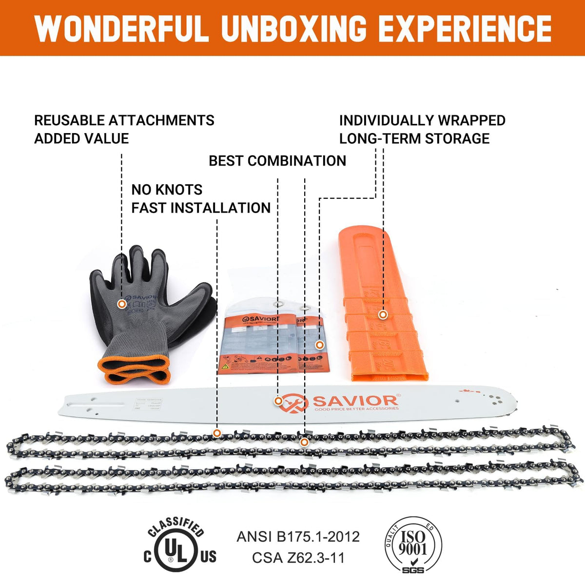 Savior protective oil on chain and bar helps wear resistance