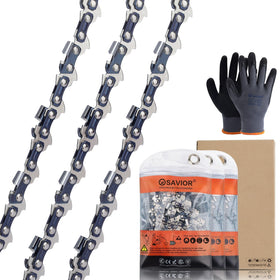 Savior S62 18-inch chain with 3/8 LP pitch for smooth cuts.
