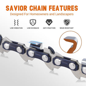 Savior S62 62 drive links ensure reliable bar compatibility.