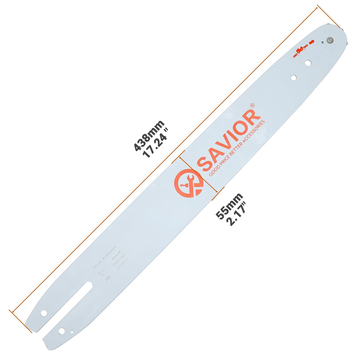 Low-kickback semi-chisel chain design for safer operation