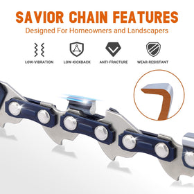 Savior two replacement chains ready for extended cutting sessions.