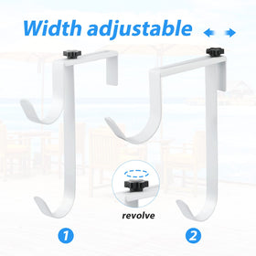 Thickened metal hangers deliver durable support for skimmers and hoses