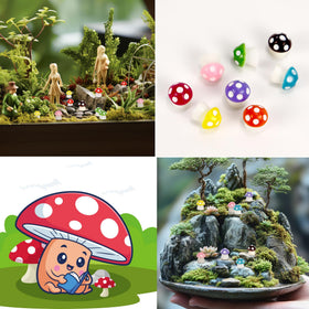SAVOSPATU resin mushrooms make aquarium displays more colorful and engaging