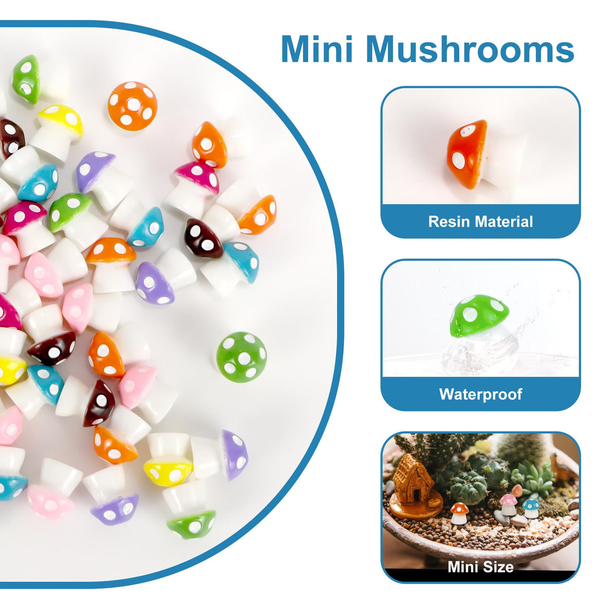 SAVOSPATU lightweight resin mushrooms simplify precise placements in crafts