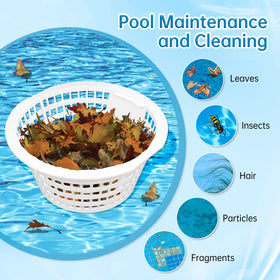 Sawluv 8928 two-pack skimmer baskets for easy replacement during cleaning.