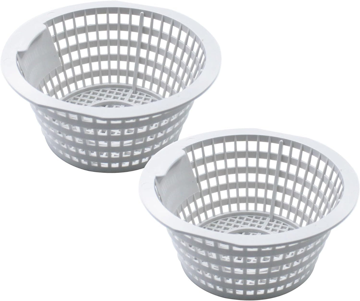 Sawluv 8928 skimmer basket front view, durable plastic for long-lasting pool maintenance.