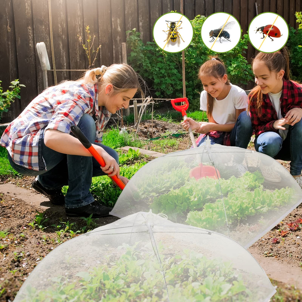 Sawysine breathable garden protector mesh used for vegetables and flowers.