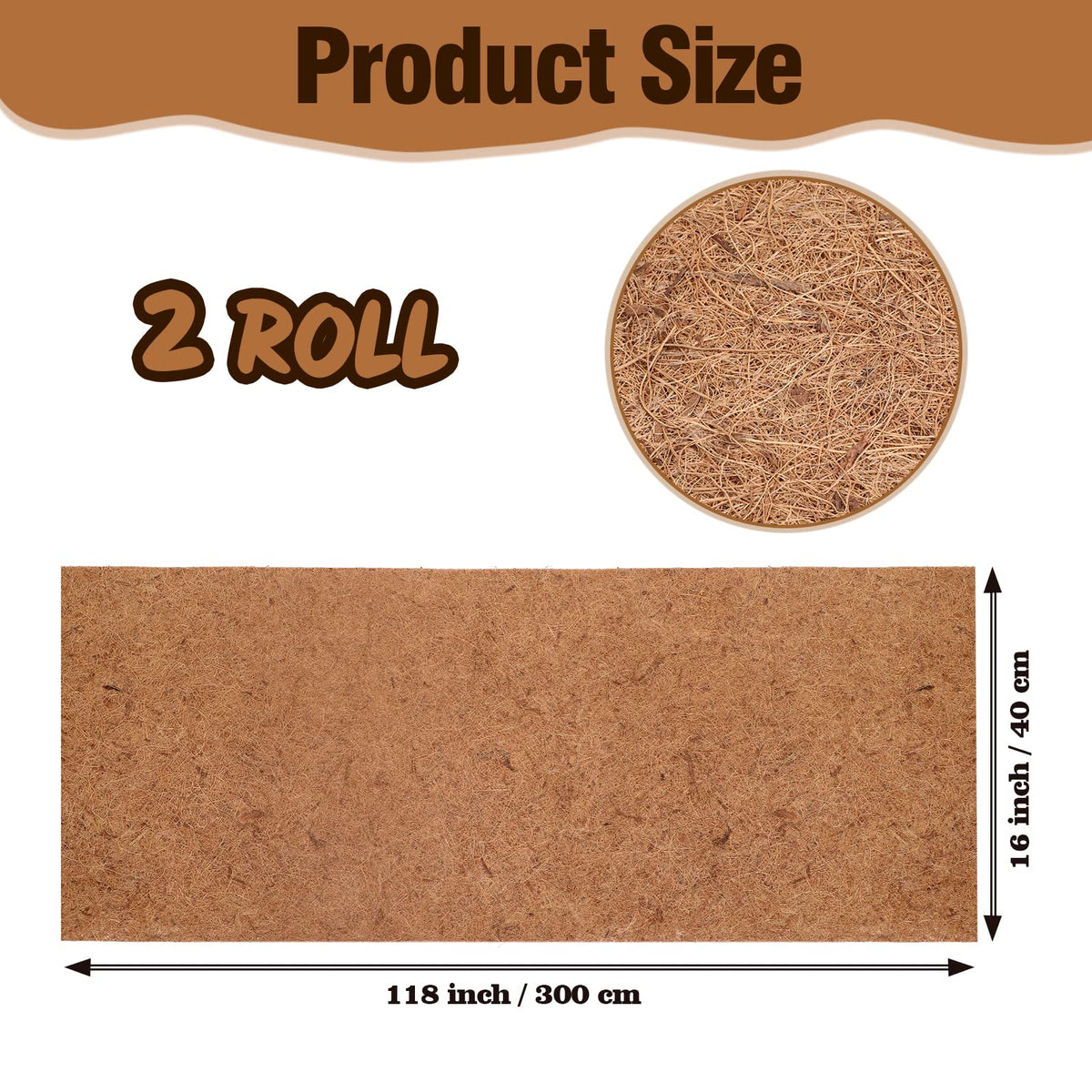 Sawysine natural coconut fiber liner in pots promotes healthy drainage.