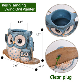 Saysmile indoor owl planter shows drainage hole detail for thriving small succulents.