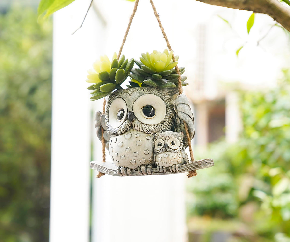 Saysmile Swing Owl Planter gift-ready packaging emphasizes thoughtful present