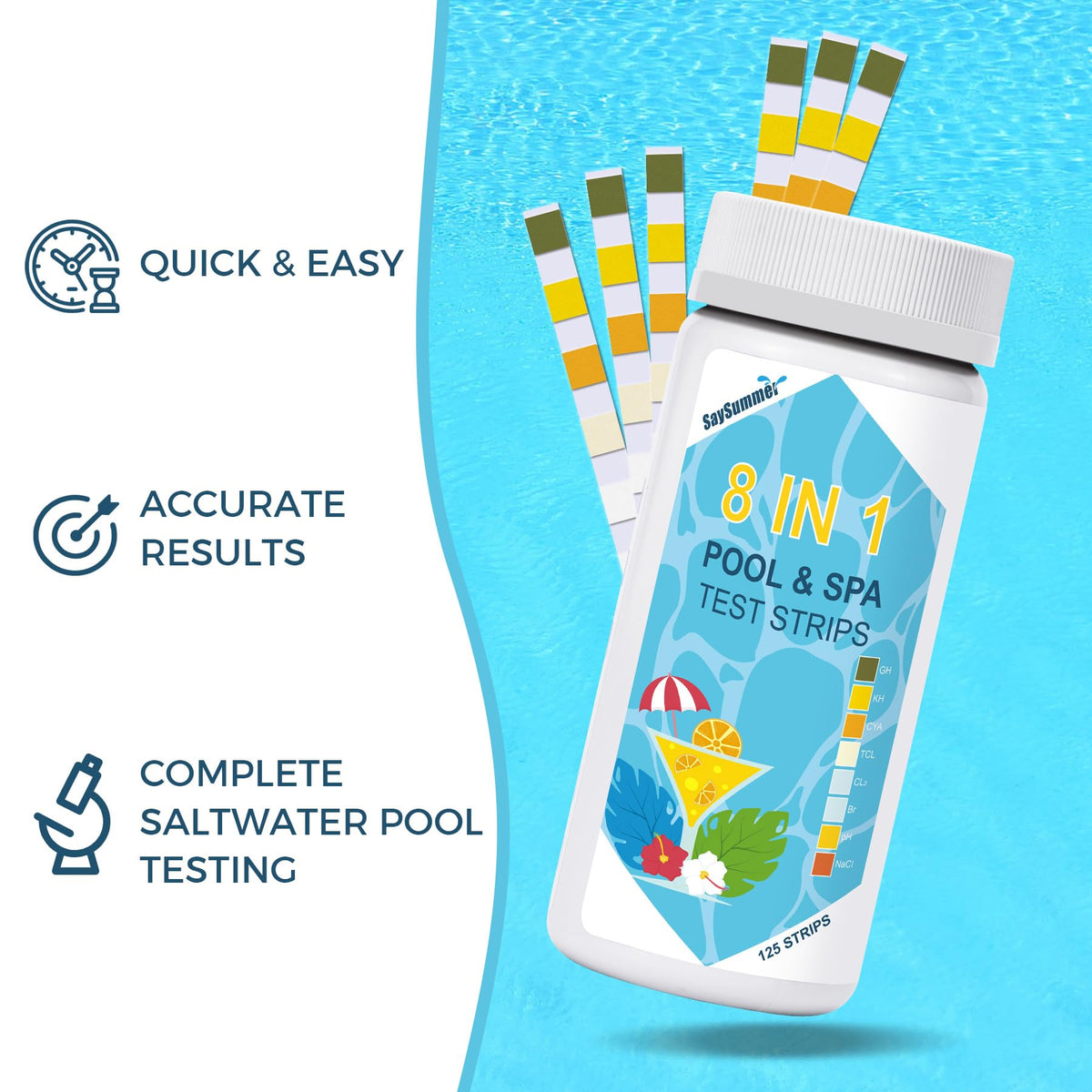 SaySummer dip-and-wait testing method for simple on-site results.