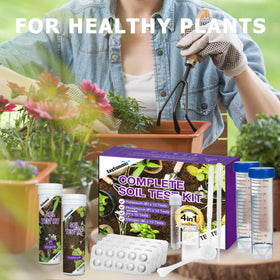 SaySummer outdoor garden testing scene suggests lawn and flower care planning.
