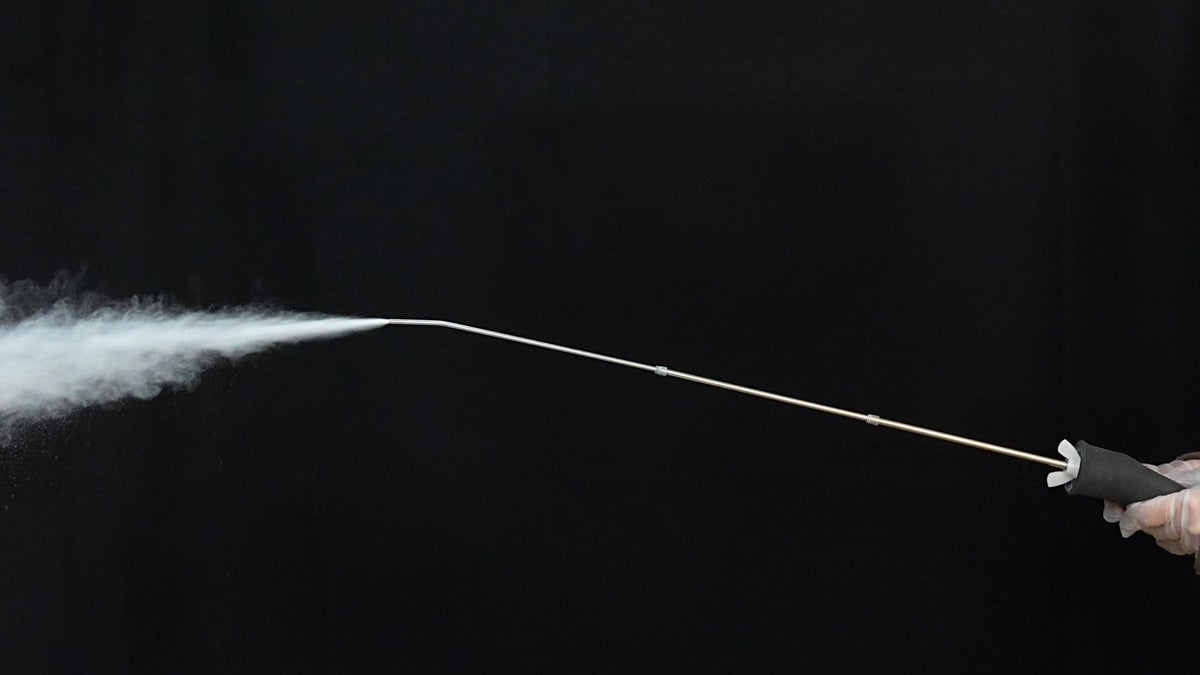 Extendable reach helps cover cracks and roots with ease.
