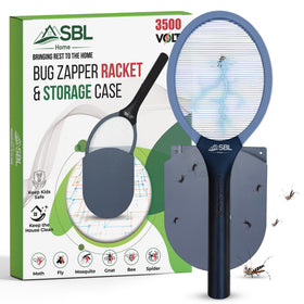 SBL Home electric fly swatter racket activation shows quick, powerful zap for fast bug elimination