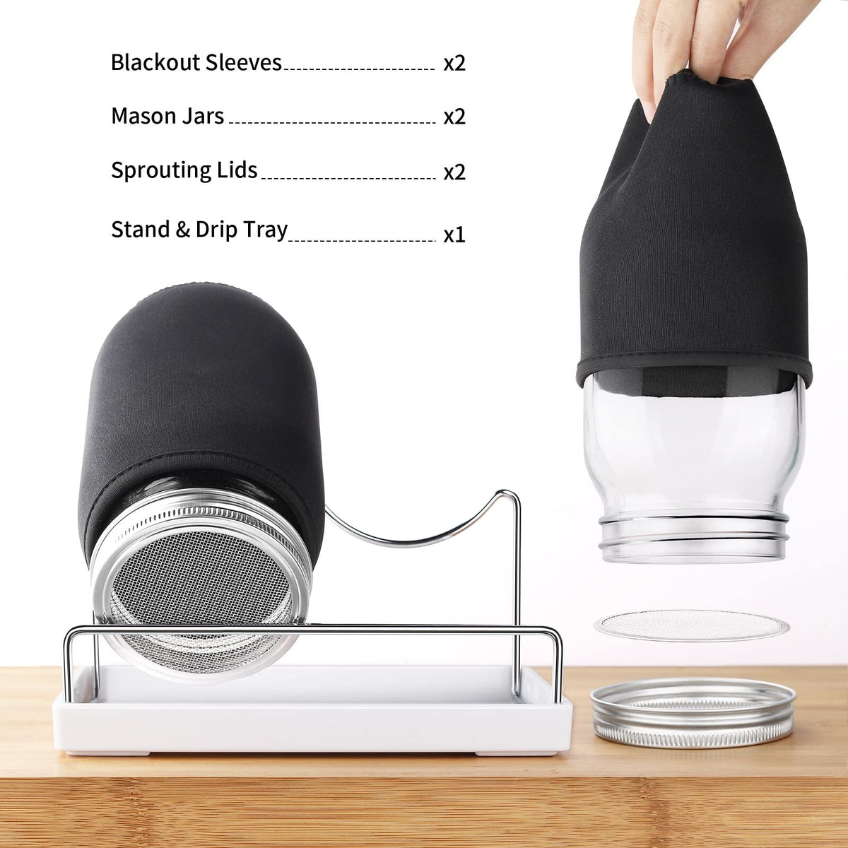 SBMKK sprouting lids in 316 stainless steel ensure clean, safe sprouts.