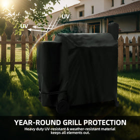 SCAUSY 600D UV-resistant fabric protects the grill from sun fading