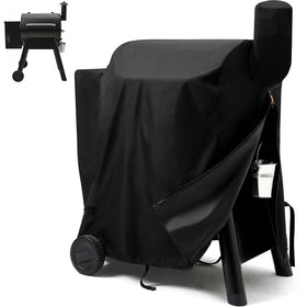 SCAUSY pellet grill cover for Traeger Pro 22 with precise fit protects from rain and debris