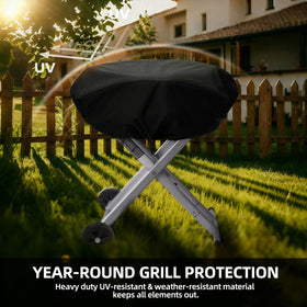 SCAUSY Smoke Hollow 205 grill cover protects tabletop grill outdoors.