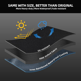 SCAUSY UV-resistant grill cover keeps colors vibrant.