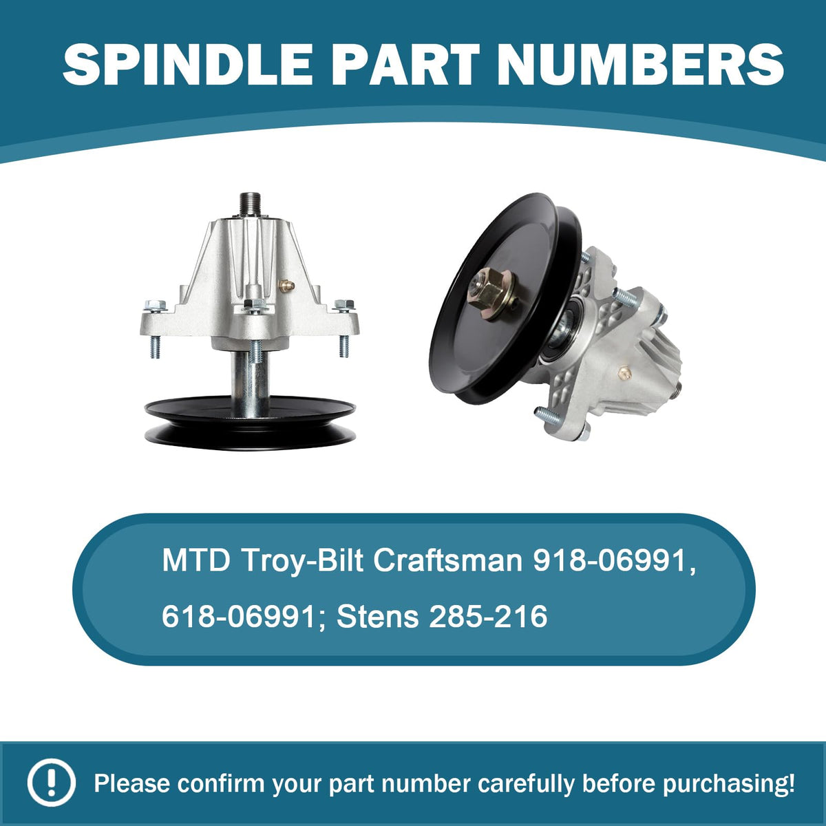 SCBHWJ Huskee LT4200 spindle assembly allows easy installation