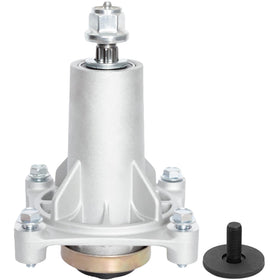 SCBHWJ spindle assembly top view on mower deck for stability and fit.