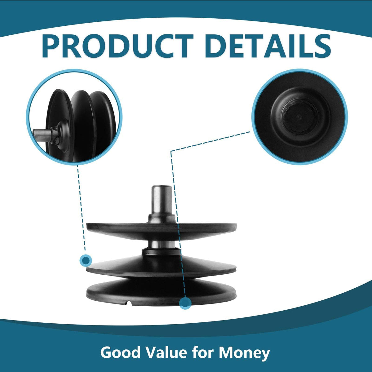SCBHWJ pulley mounted view, ready for install on compatible tractors to reduce downtime.