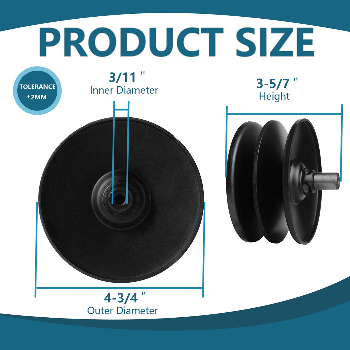 SCBHWJ variable-speed pulley side view, compatible with MTD and Yard Machines for easy replacement.