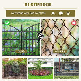 SCBIGM arched decorative fence blends with garden borders and space.