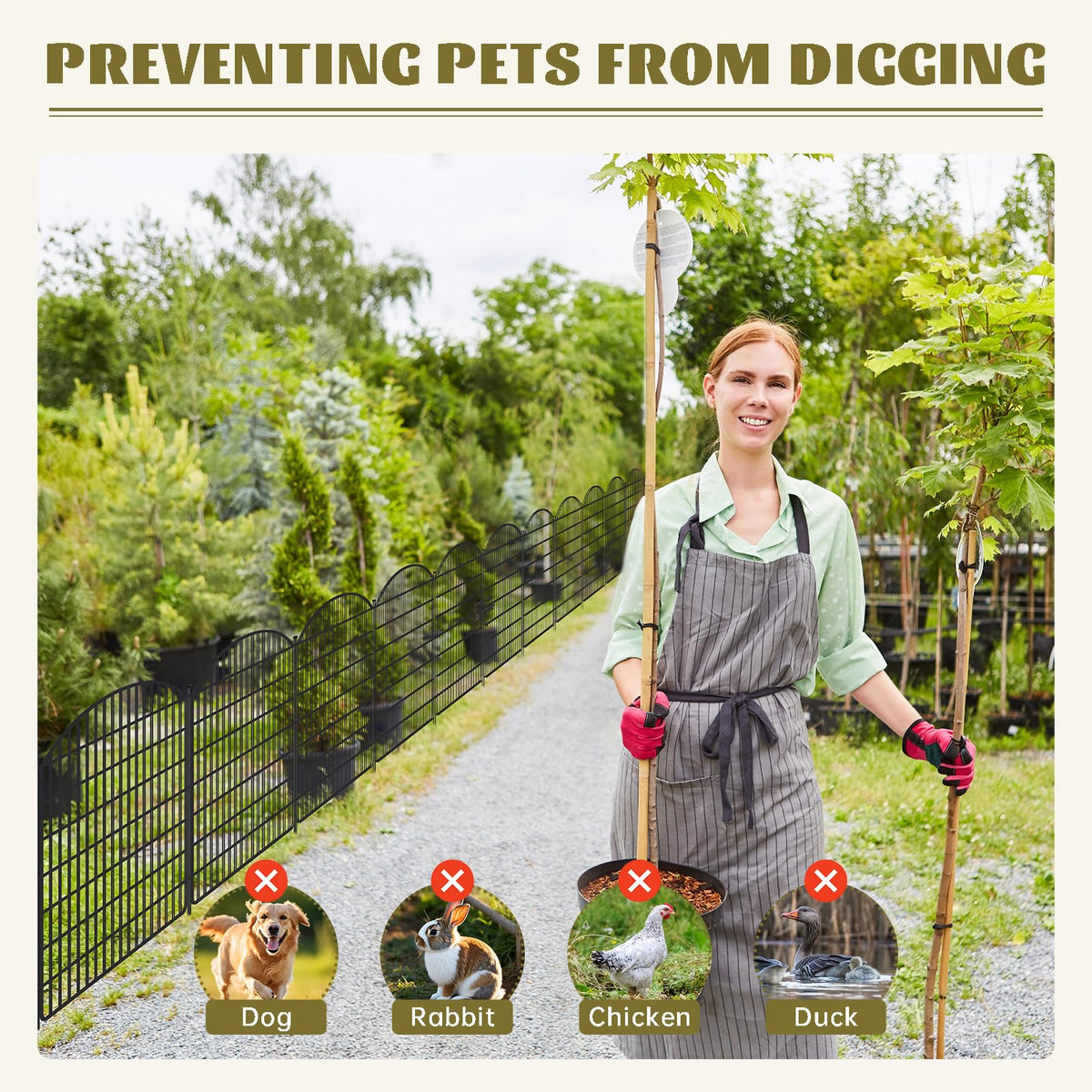 SCBIGM rustproof coating protects the fence against harsh weather for outdoor use.