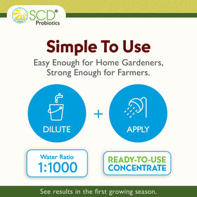 SCD BioAg label detail emphasizes organic certification and active strains