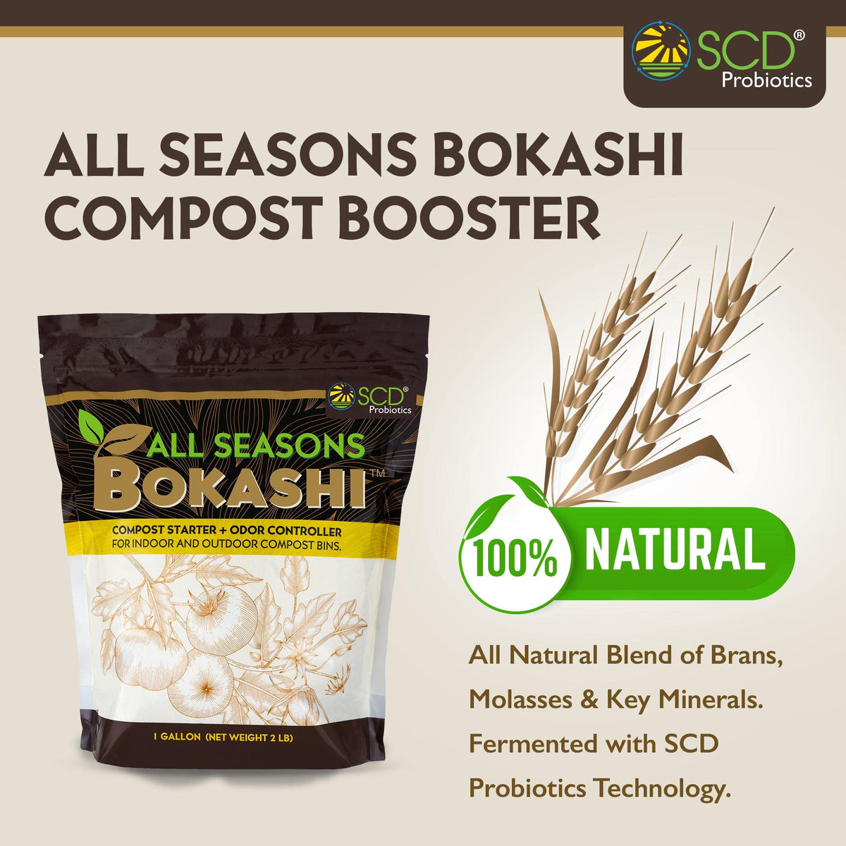 Bokashi kitchen bin odor control demonstrated with SCD Probiotics product