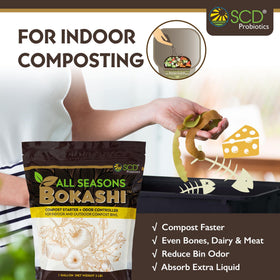 Meat and dairy scraps compatibility with Indoor Composter Starter Kit using Bokashi
