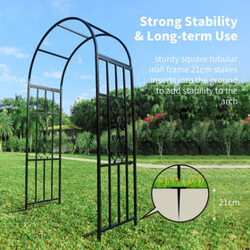 SCENDOR GARDEN ground spikes provide stability for outdoor arches