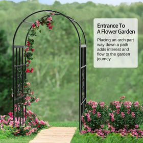 SCENDOR GARDEN wedding arch used as an outdoor ceremony backdrop