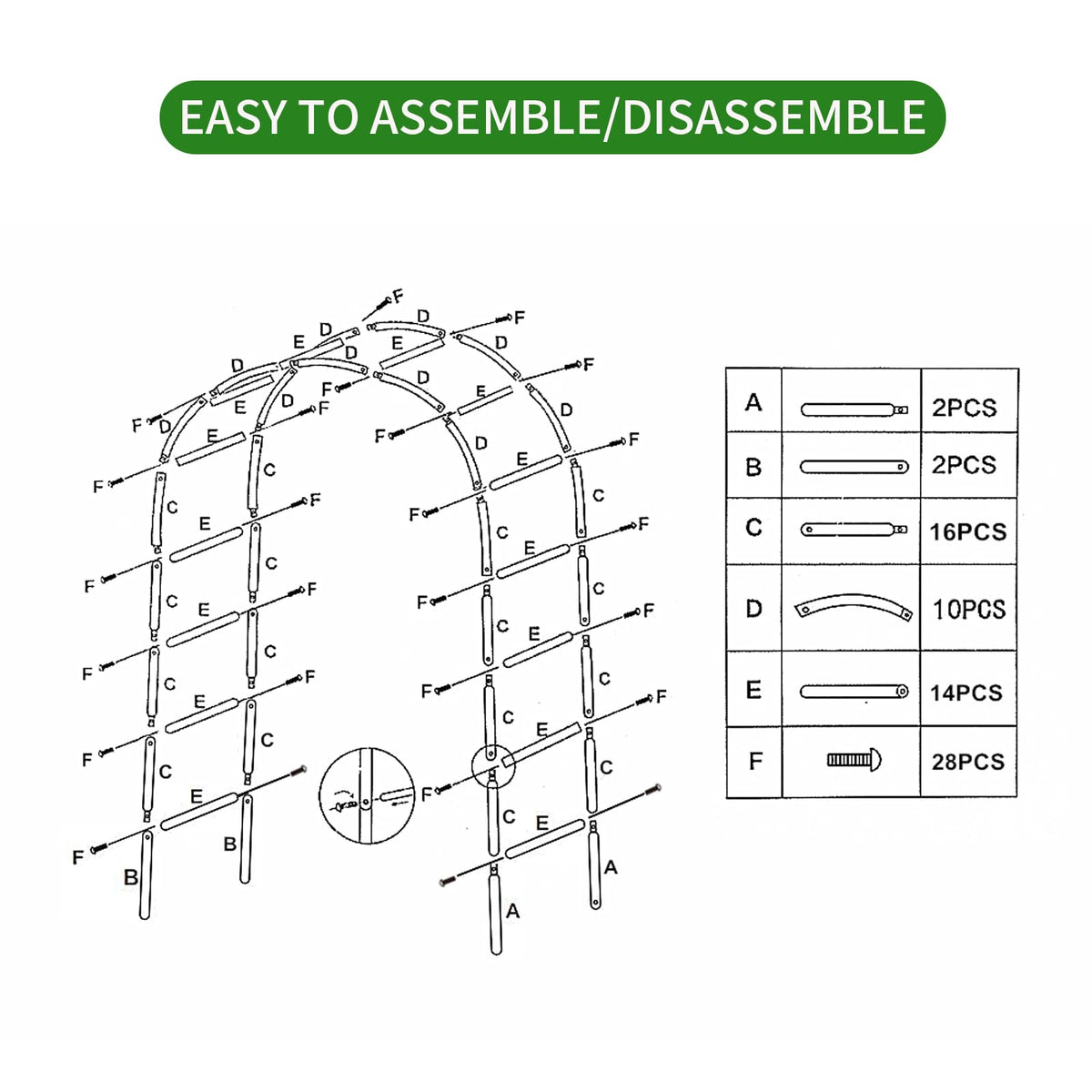 SCENDOR iron pergola arbor climbing plants illustrate practical support for vines.
