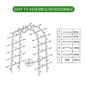 SCENDOR iron pergola arbor climbing plants illustrate practical support for vines.