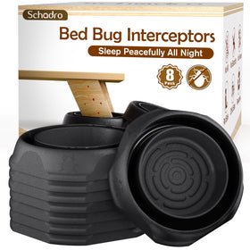 Schadro bed bug interceptor front view demonstrating 360° protection under furniture.