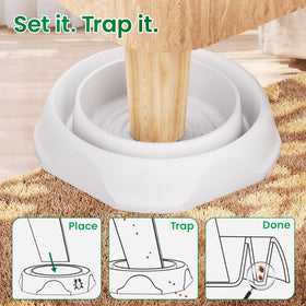 Schadro Bed Bug Interceptor pack of 8 for multiple furniture items.