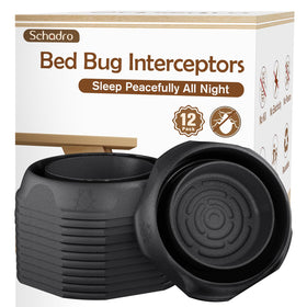 Schadro bed bug interceptors under bed provide discreet 360° protection.